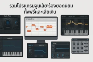 ภาพโปรแกรมต่างๆที่ไว้จูนเสียงร้องของเรา จากไม่เพราะก็ทำให้เพราะได้นะเออ