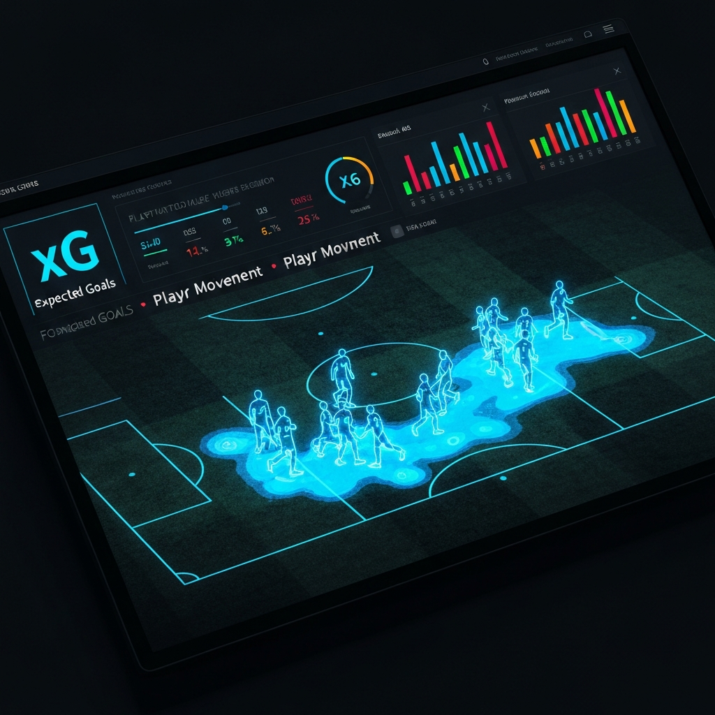 กราฟ xG และ heatmap การเคลื่อนที่ของผู้เล่น